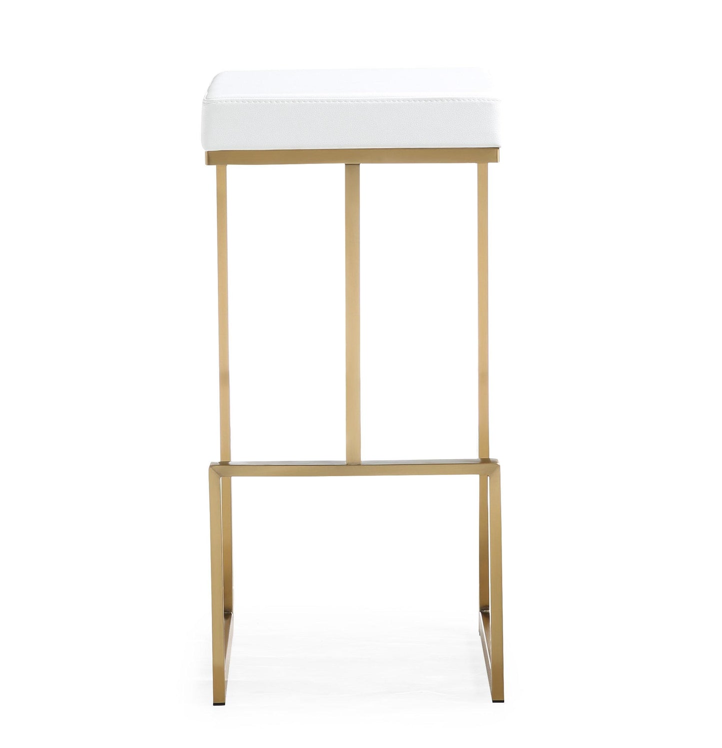 Ferrara White Gold Steel Barstool (Set of 2)