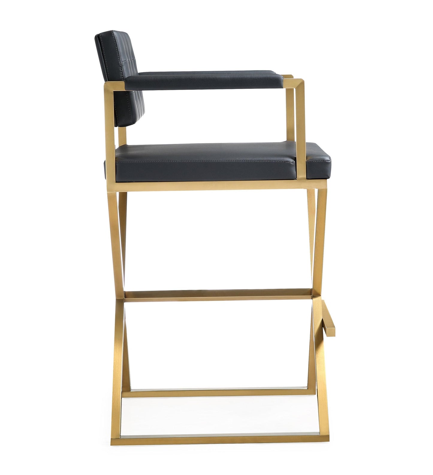 Director Black Gold Steel Barstool