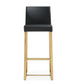 Denmark Black Gold Steel Barstool (Set of 2)