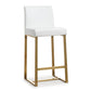 Denmark White Gold Steel Counter Stool (Set of 2)