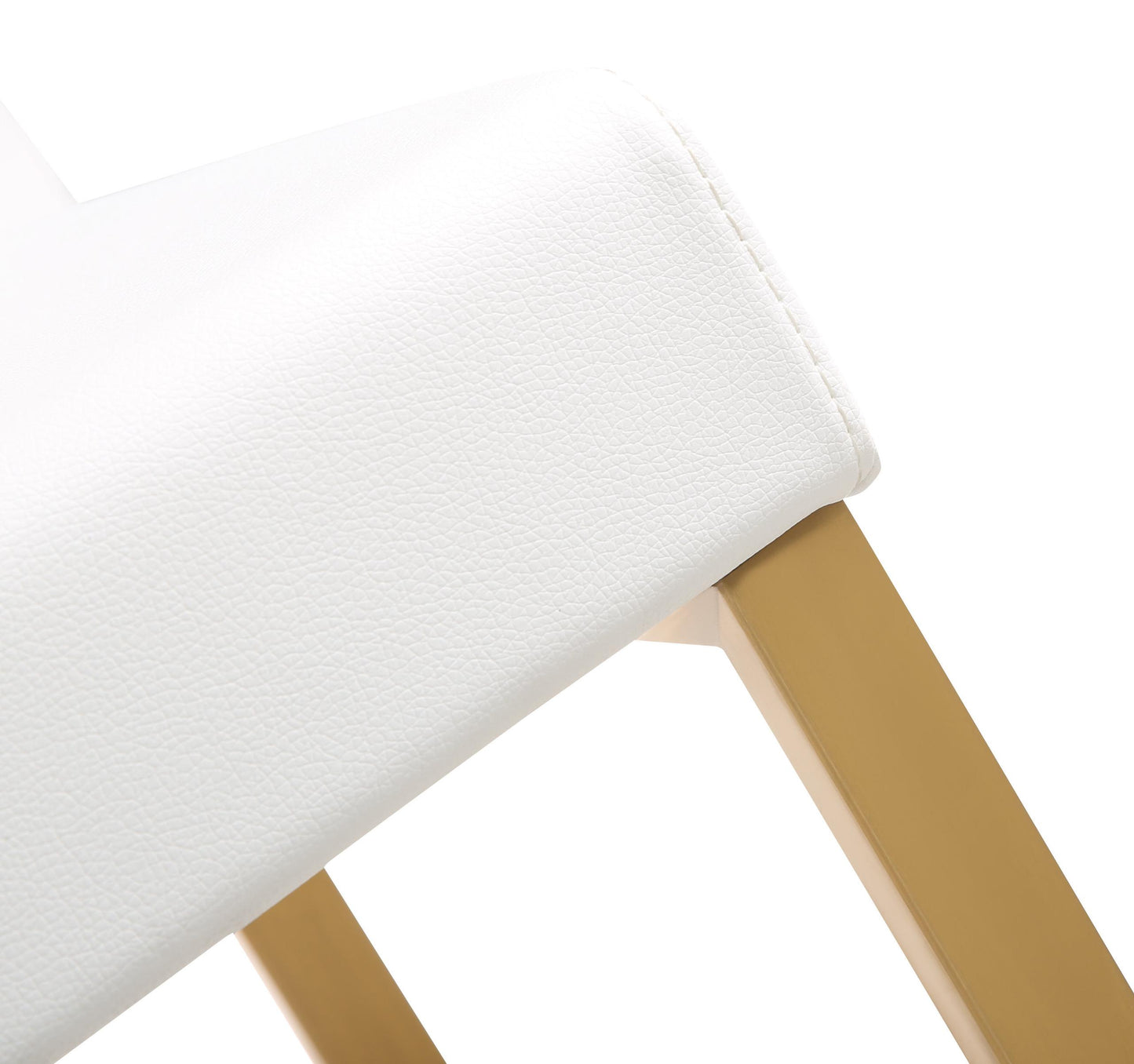 Denmark White Gold Steel Barstool (Set of 2)