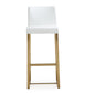 Denmark White Gold Steel Barstool (Set of 2)