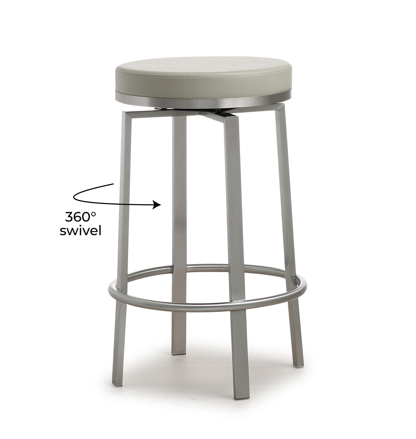 Pratt Grey Steel Counter Stool (Set of 2)