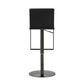 Amalfi Black on Black Steel Barstool