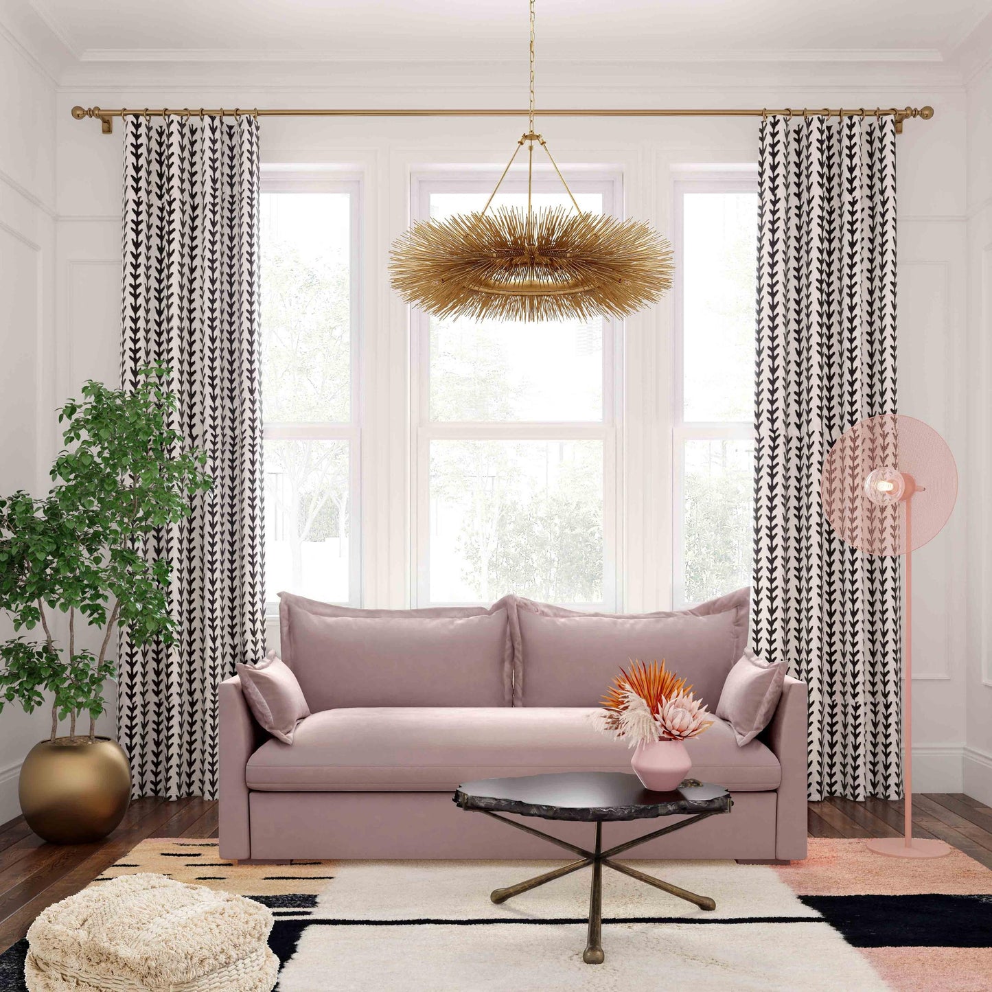 Freya Mauve Velvet Sofa