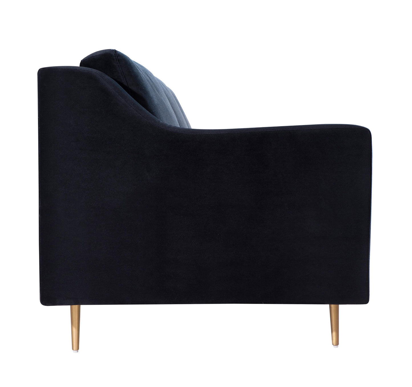 Milan Black Velvet Sofa