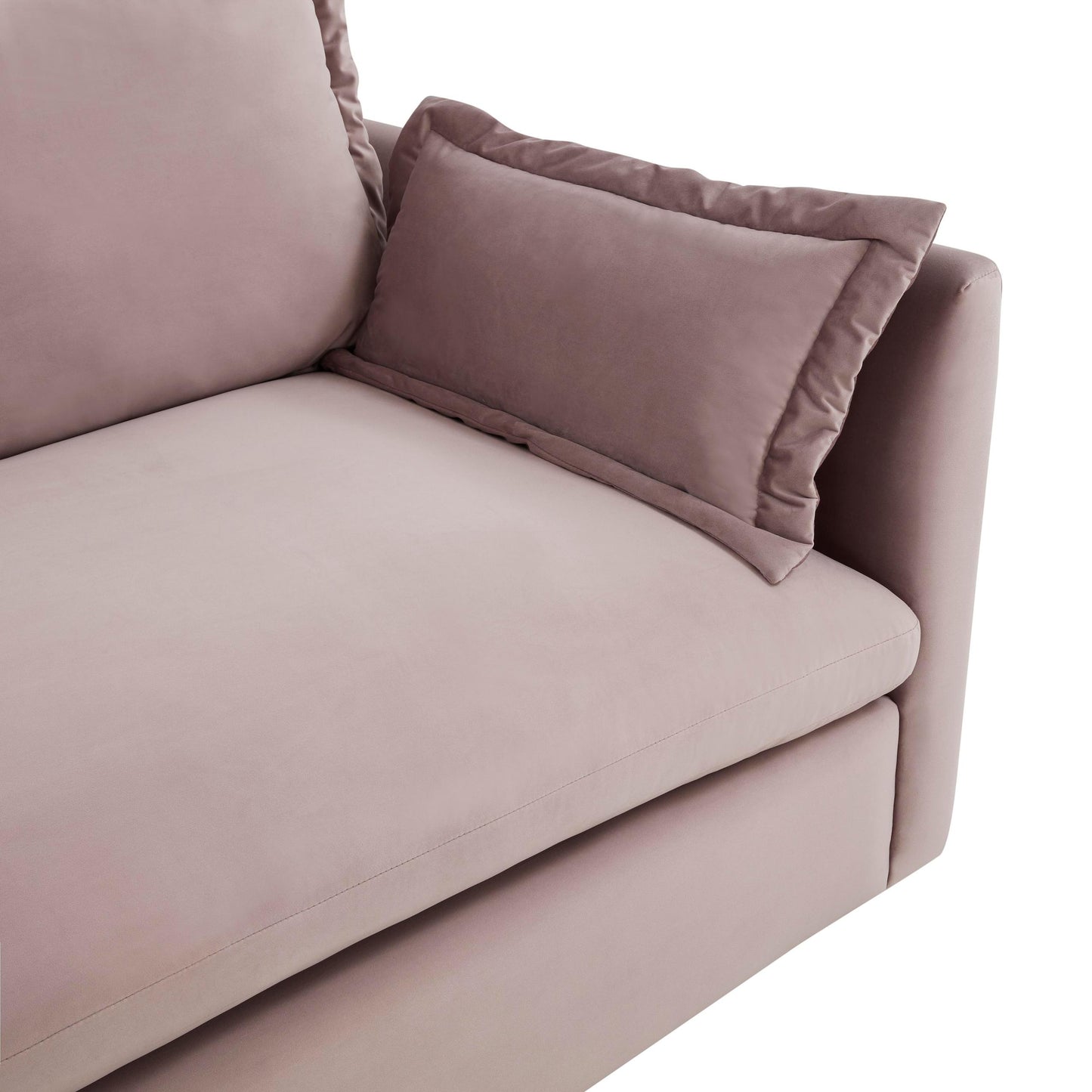 Freya Mauve Velvet Sofa
