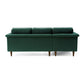 Porter Forest Green Velvet Sectional LAF