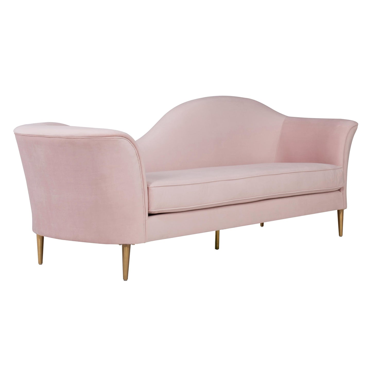 Plato Blush Velvet Sofa