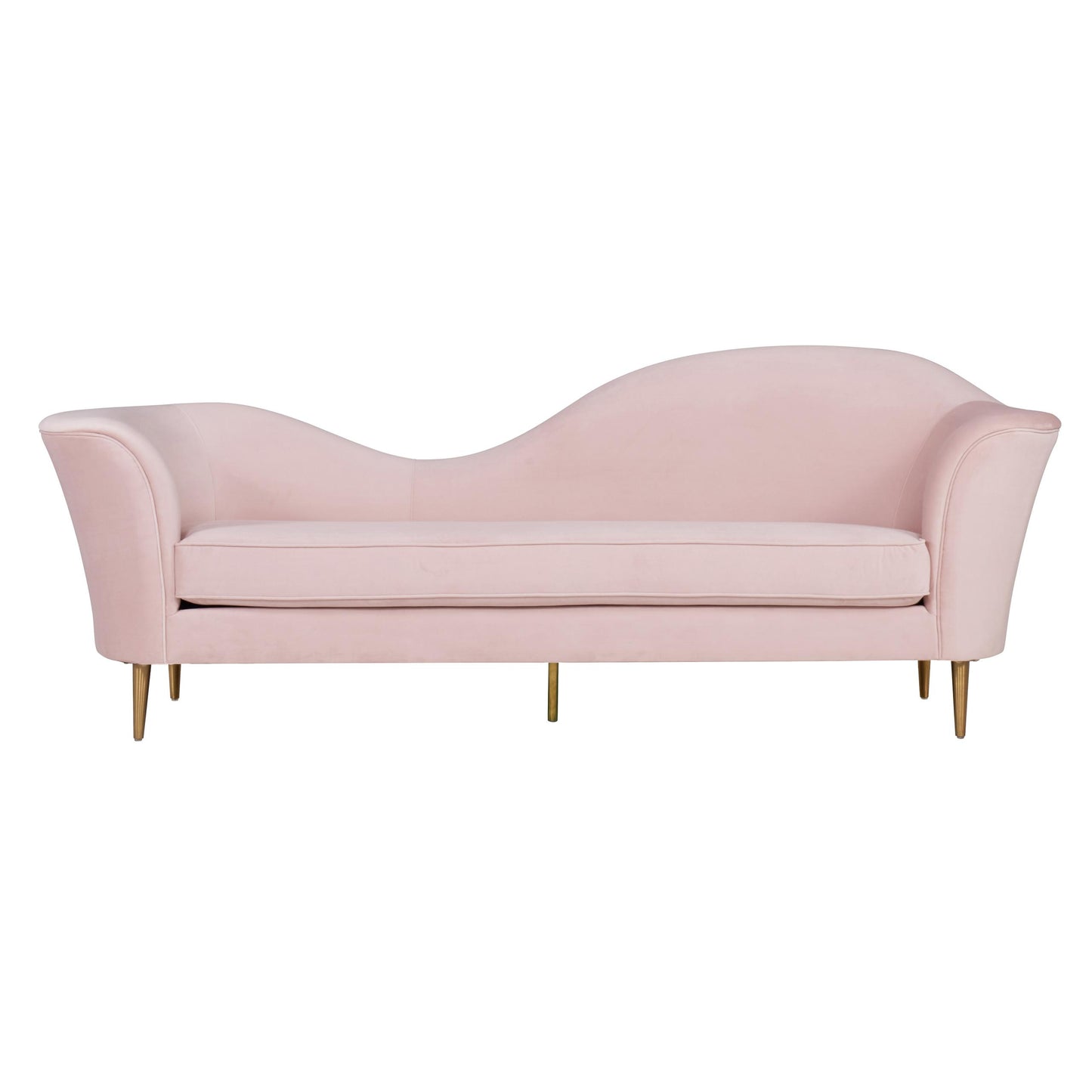 Plato Blush Velvet Sofa