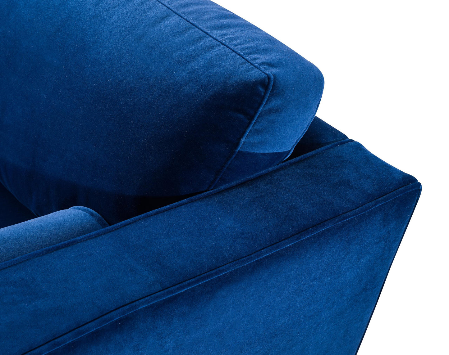 Como Navy Velvet Sectional LAF