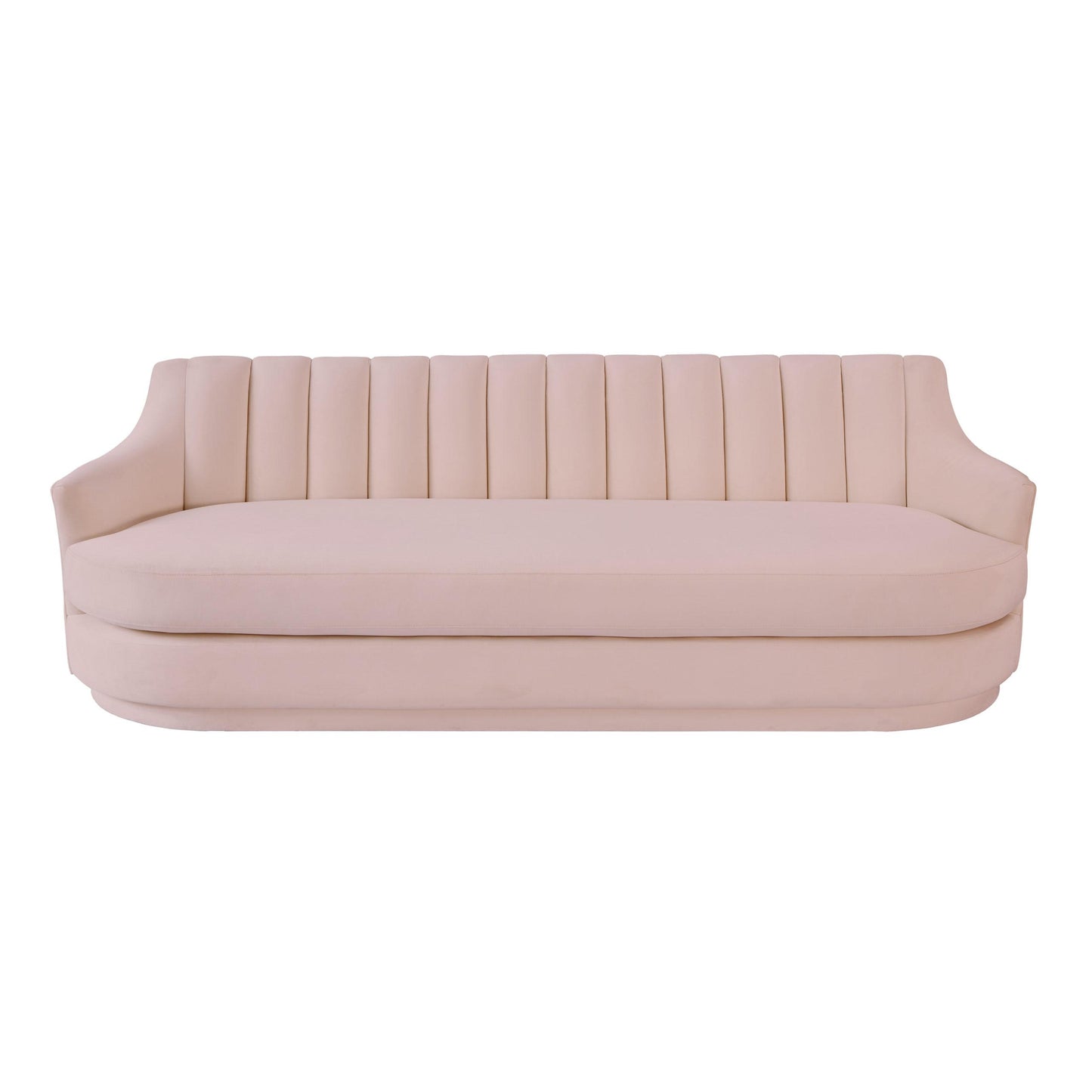 Peyton Blush Velvet Sofa