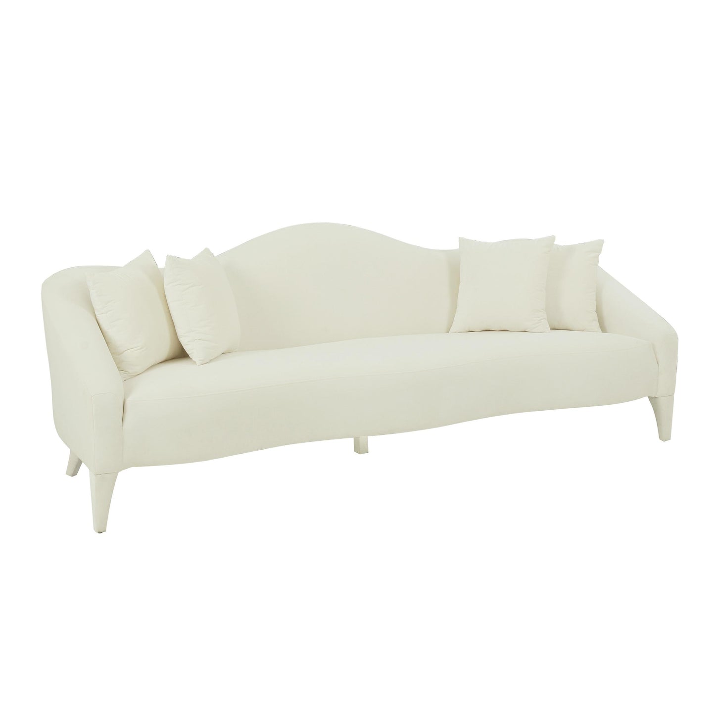 Naya Cream Velvet Sofa