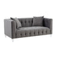 Bea Grey Velvet Loveseat