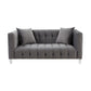 Bea Grey Velvet Loveseat