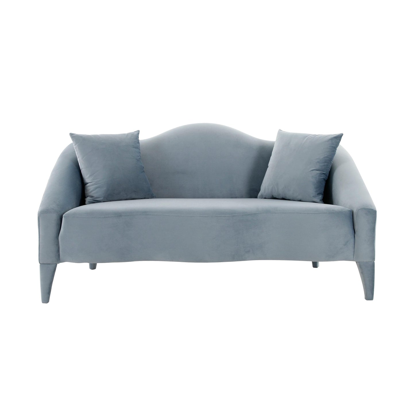 Naya Sea Blue Velvet Loveseat