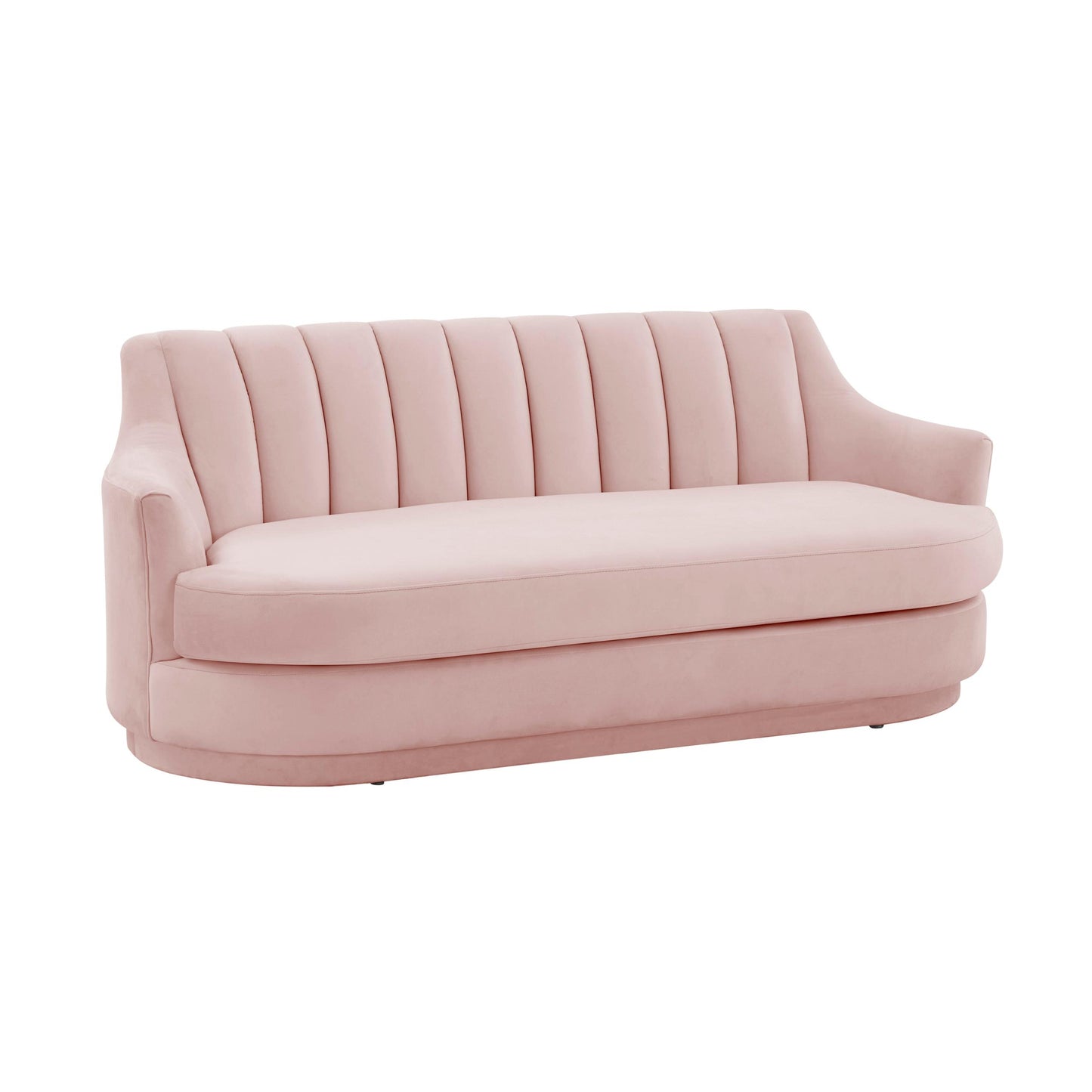 Peyton Blush Velvet Loveseat