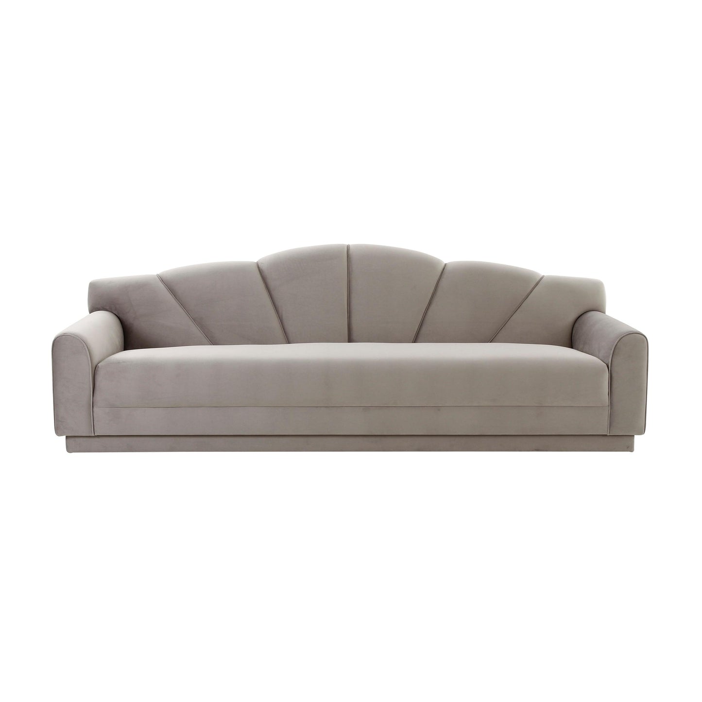 Bianca Light Grey Velvet Sofa