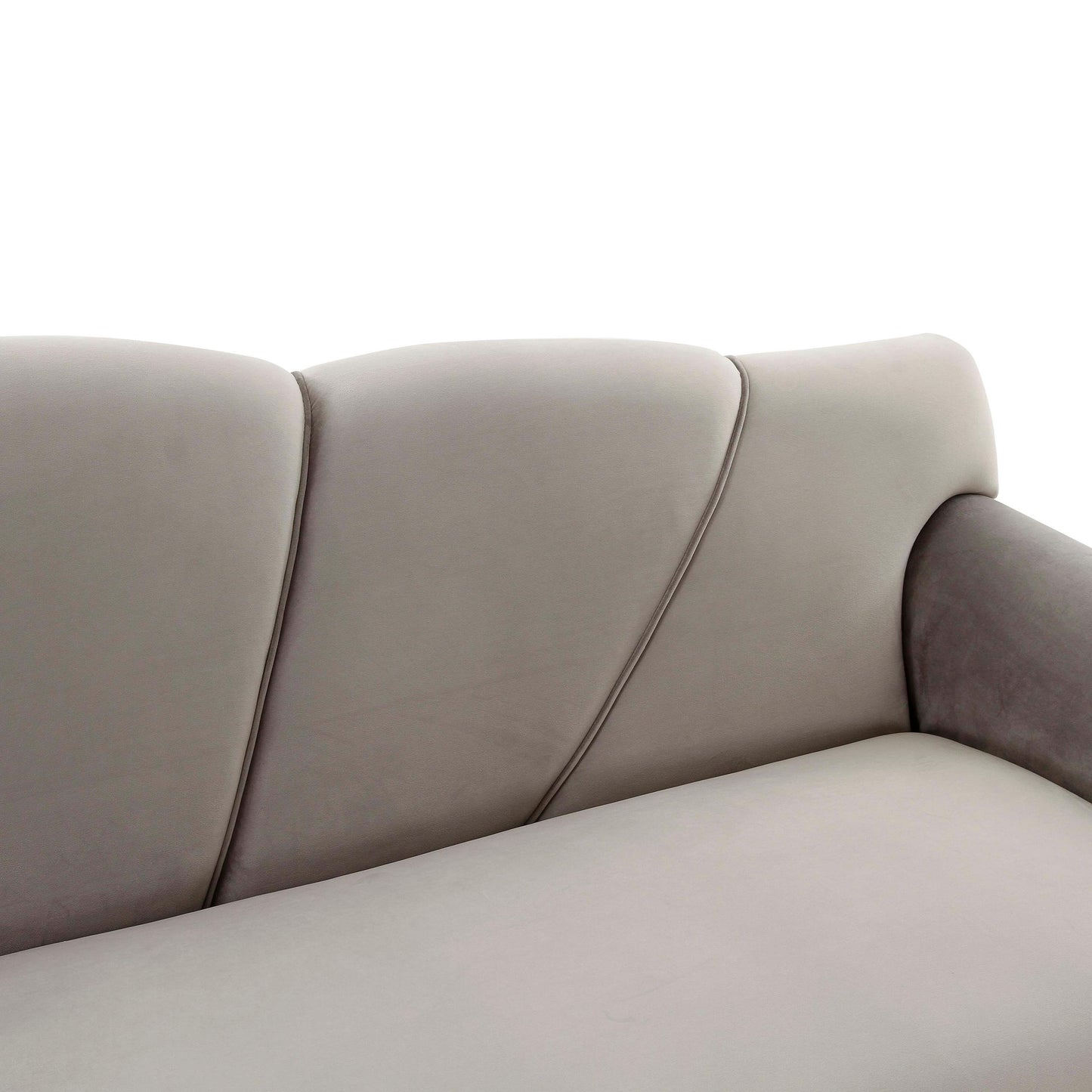 Bianca Light Grey Velvet Sofa