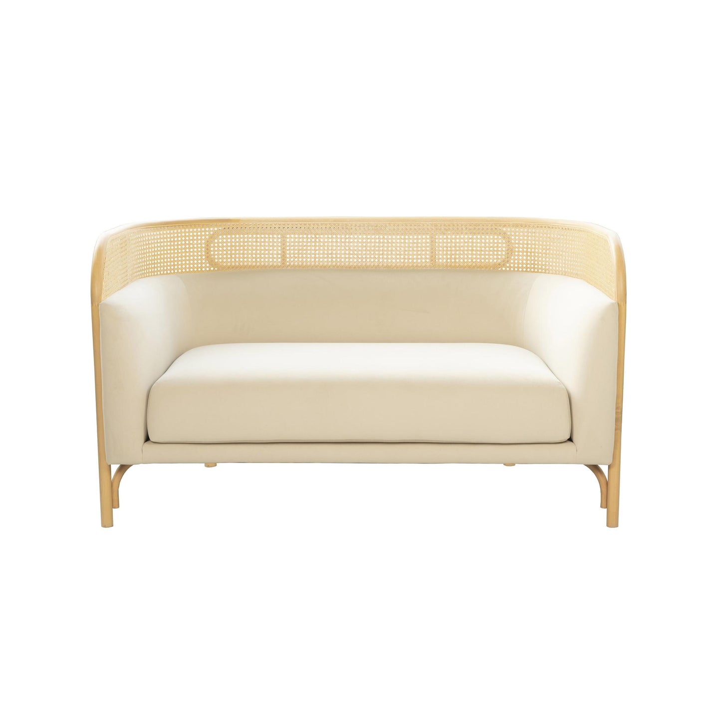 Desiree Cream Velvet Loveseat