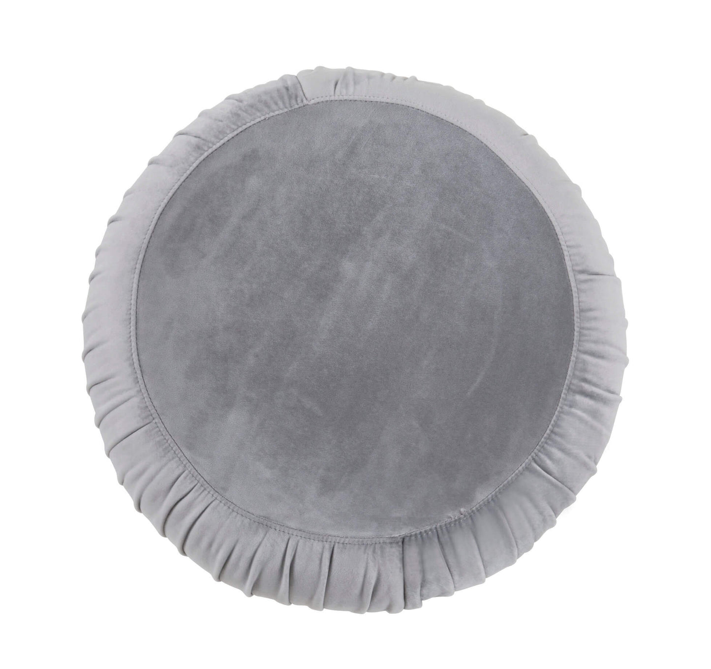 Tulip Grey Velvet Ottoman