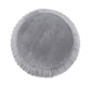 Tulip Grey Velvet Ottoman