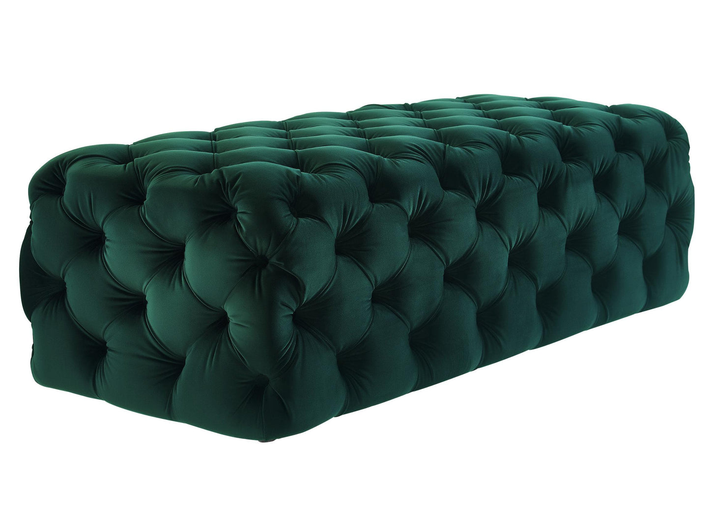 Kaylee Jumbo Green Velvet Ottoman