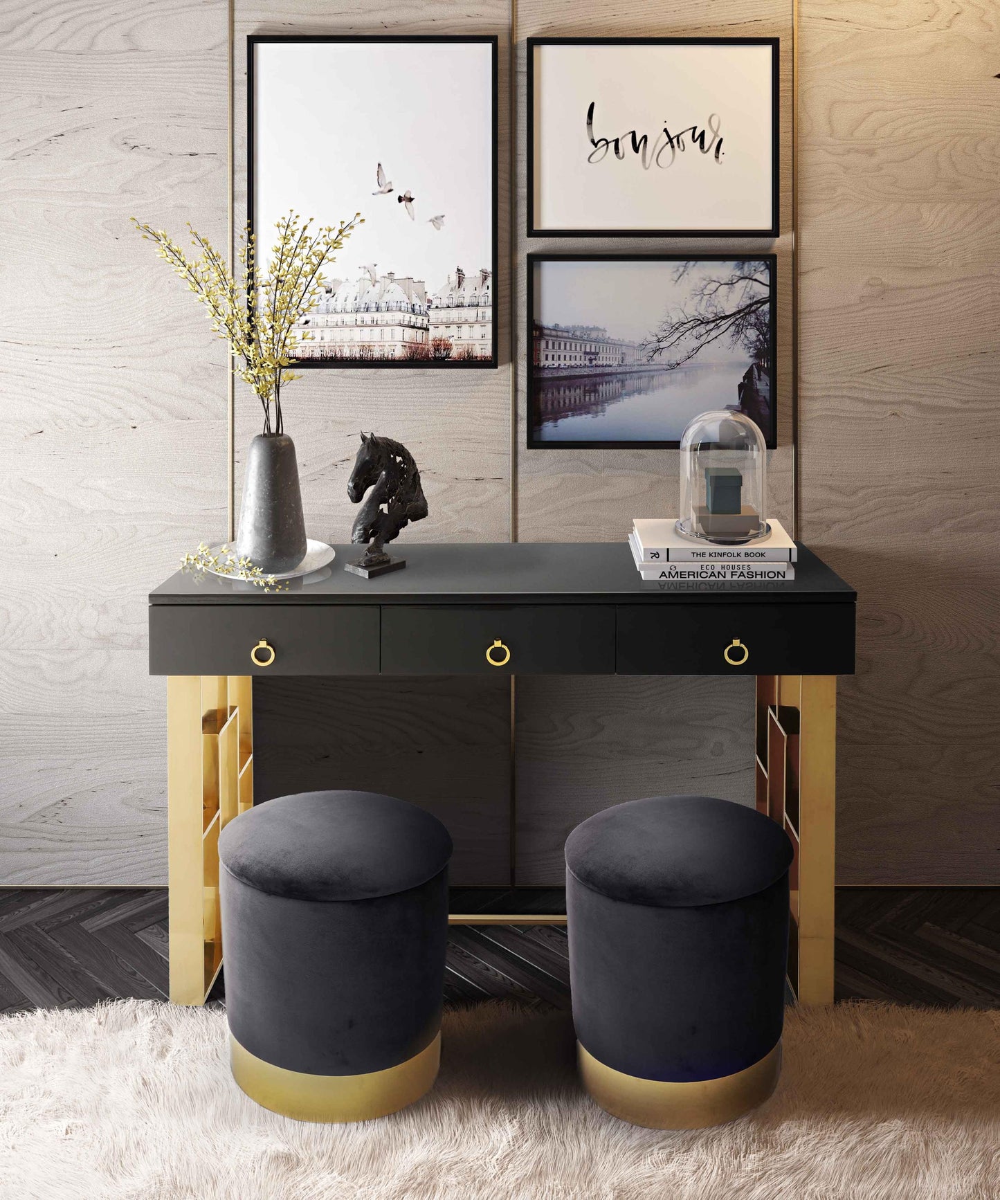 Pri Grey Storage Ottoman