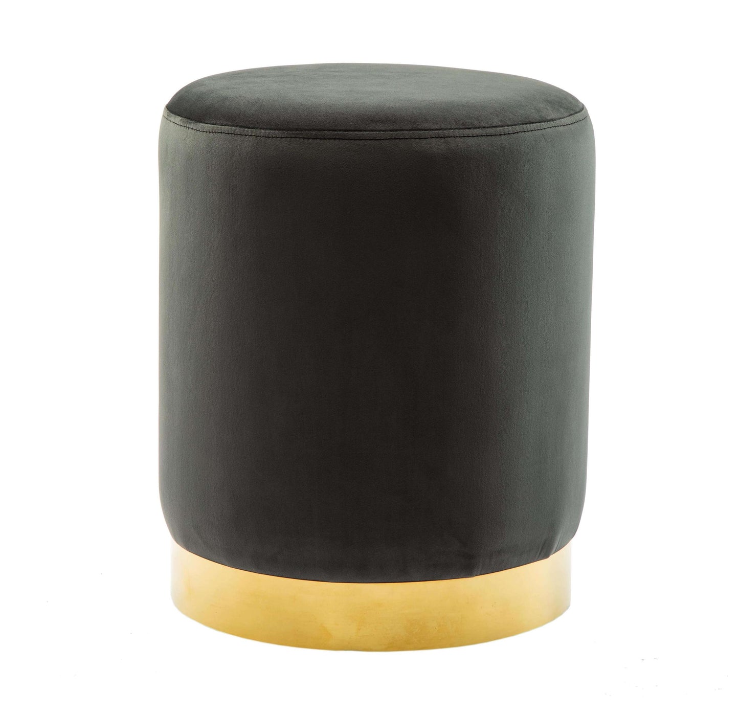 Pri Grey Velvet Ottoman