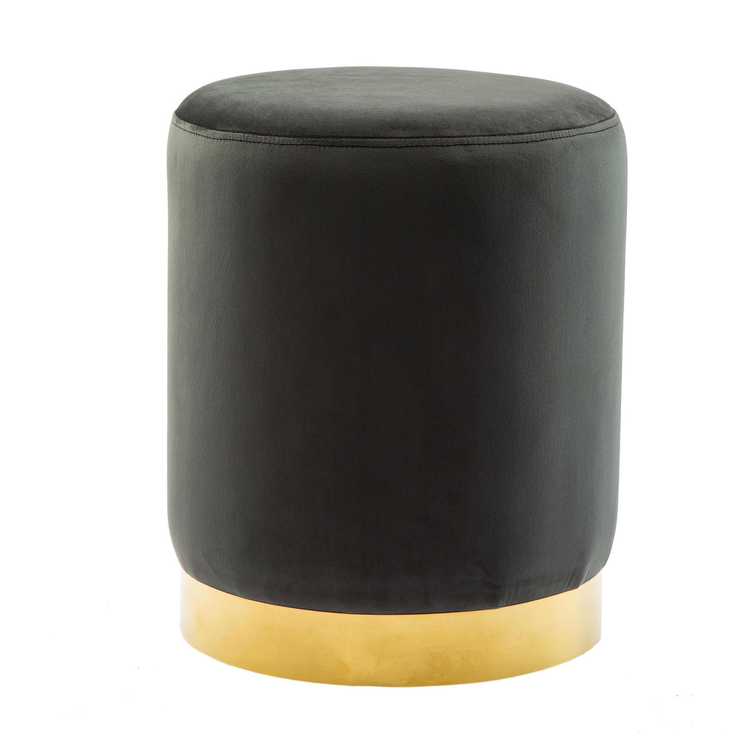 Pri Grey Velvet Ottoman