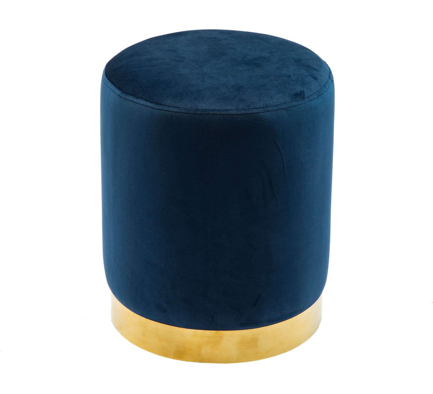 Pri Navy Velvet Ottoman