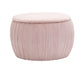 Fleur Blush Velvet Storage Ottoman