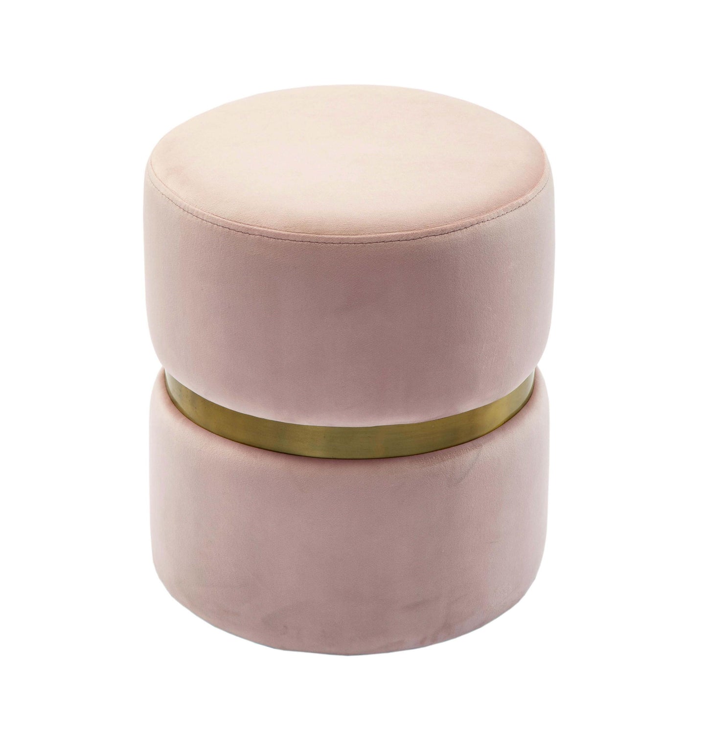 Yamma Blush Velvet Ottoman