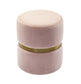 Yamma Blush Velvet Ottoman