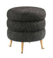 Ladder Black Tweed Ottoman