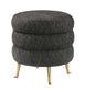 Ladder Black Tweed Ottoman