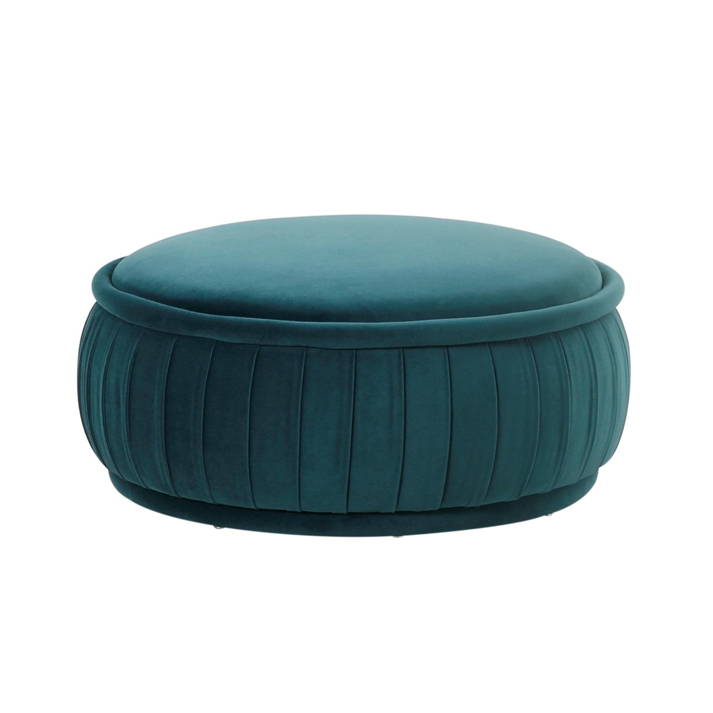 Rylee Teal Velvet Ottoman