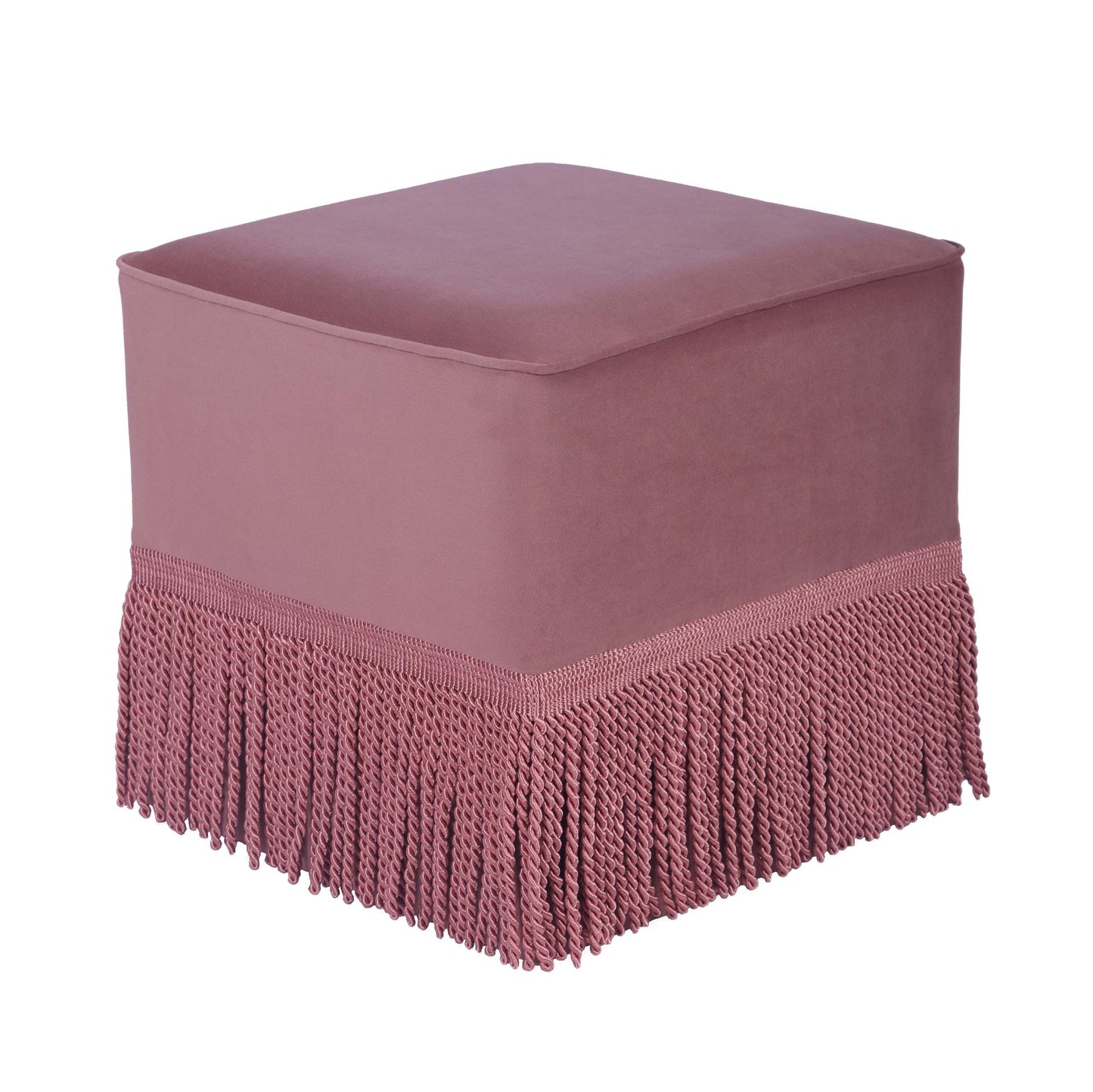 Fenn Mauve Velvet Ottoman