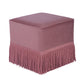 Fenn Mauve Velvet Ottoman