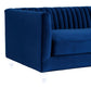 Aviator Blue Velvet Sofa