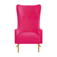Ethan Hot Pink Velvet Tall Chair