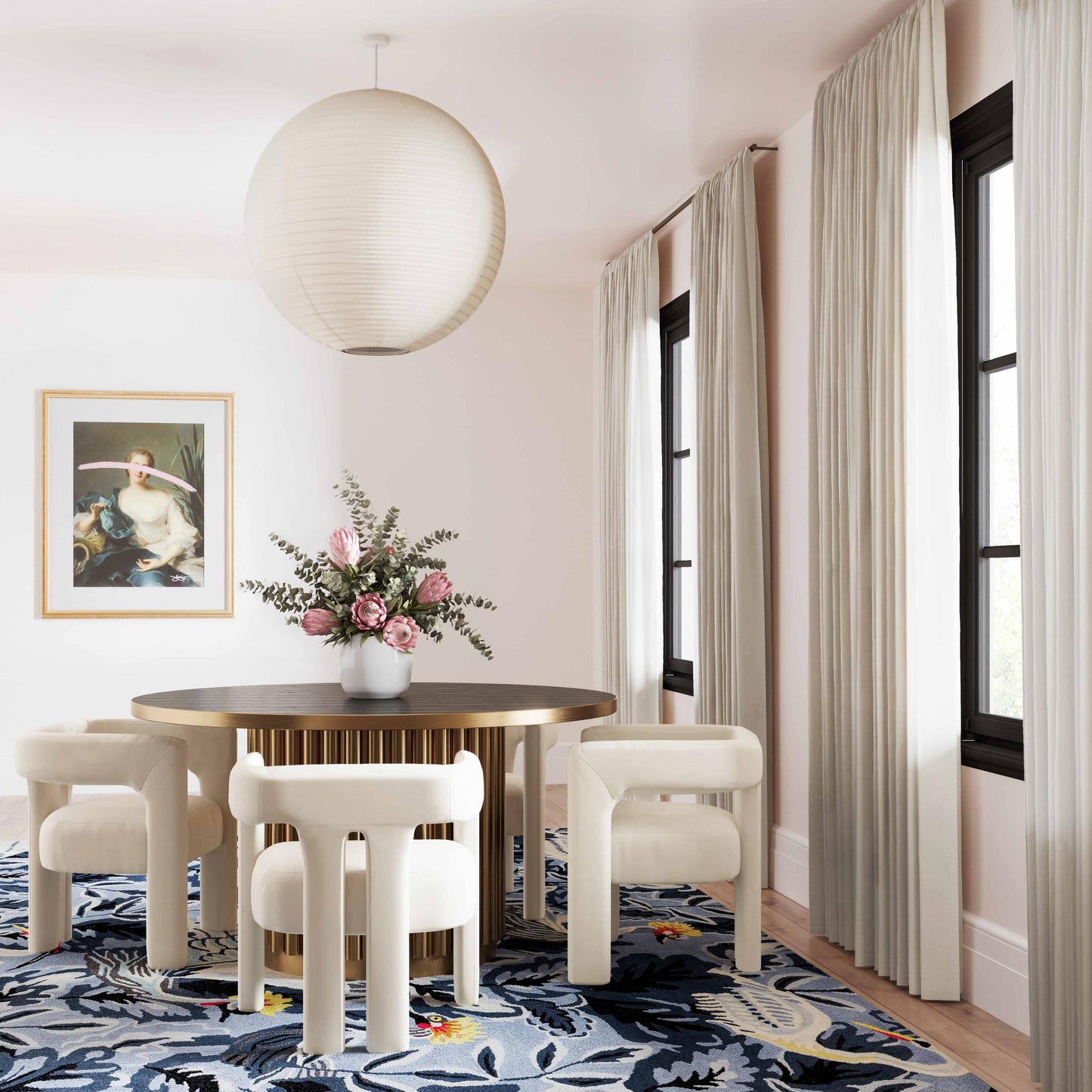 Sloane Cream Velvet Dining Chair