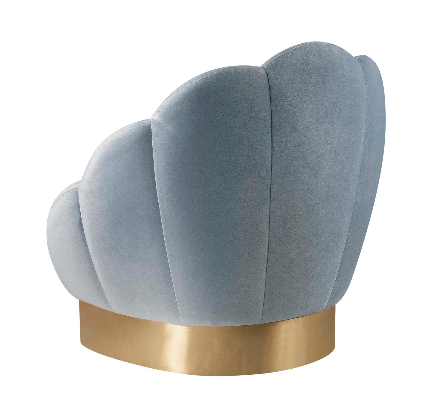Bloom Sea Blue Velvet Chair