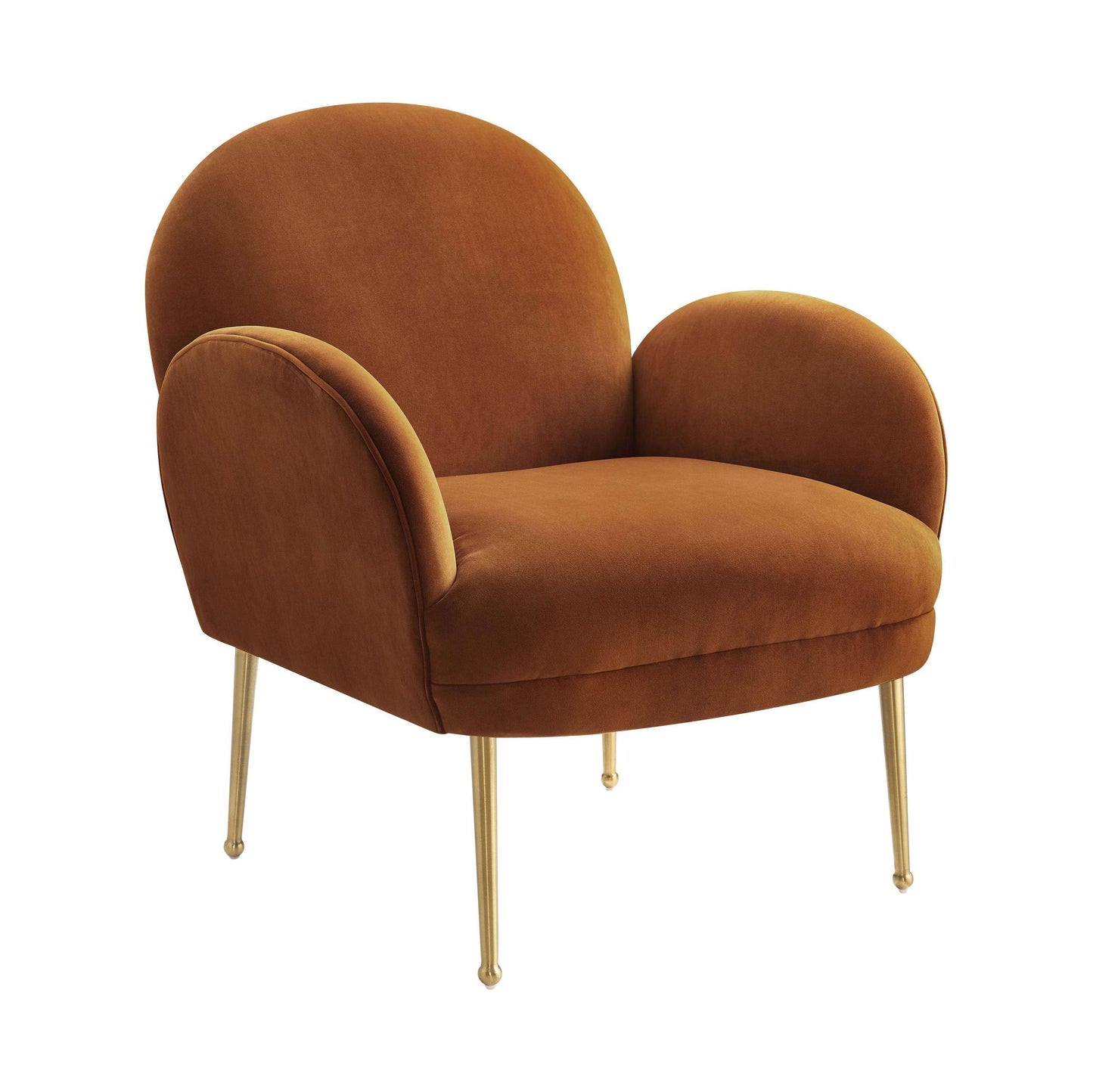 Gwen Cognac Velvet Chair