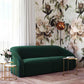 Yara Pleated Forest Green Velvet Sofa by Inspire Me! Home Decor