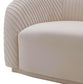 Yara Pleated Beige Velvet Sofa by Inspire Me! Home Decor