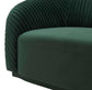 Yara Pleated Forest Green Velvet Sofa by Inspire Me! Home Decor