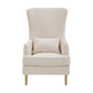 Alina Cream Tall Tufted Back Chair by Inspire Me! Home Decor