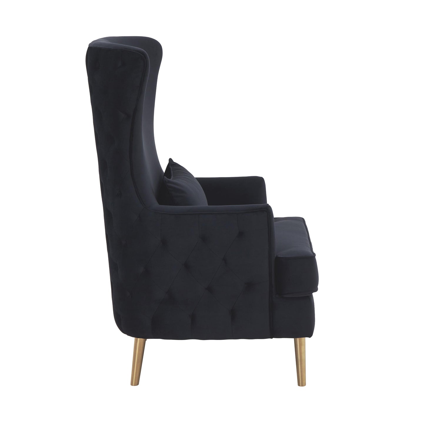 Alina Black Tall Tufted Back Chair by Inspire Me! Home Decor