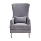 Alina Grey Tall Tufted Back Chair by Inspire Me! Home Decor